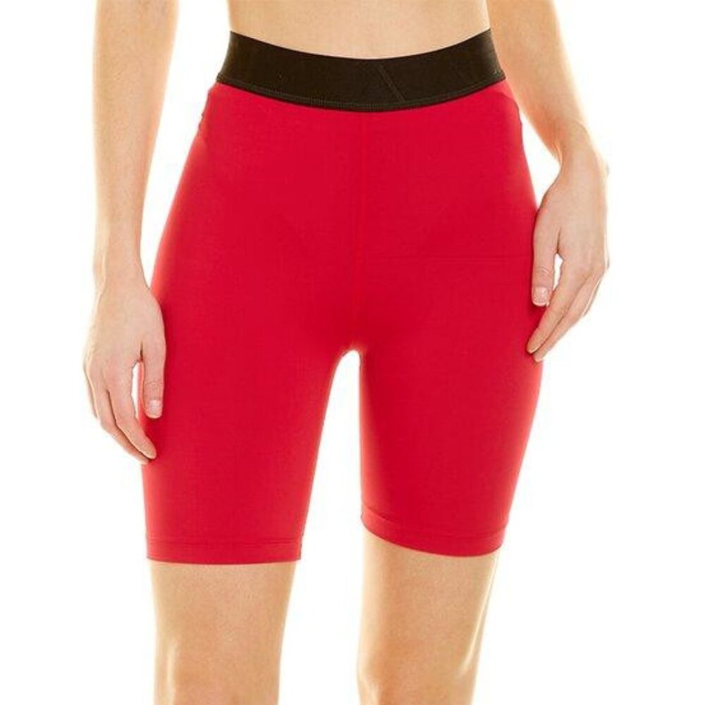 Alala crimson red Primary Short bike shorts 9" L NWT logo waistband